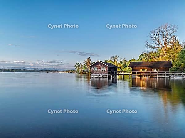 Lake Starnberg in morning light, Tutzing, Bavaria, Germany [IBR125030489]
