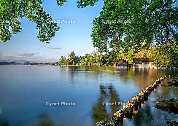 Lake Starnberg in morning light, Tutzing, Bavaria, Germany [IBR125030492]