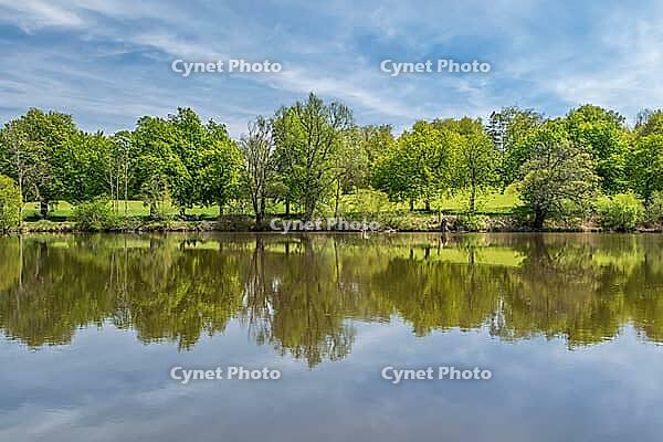 Landscape in spring at Deixlfurter See, Tutzing, Bavaria, Germany [IBR125030501]