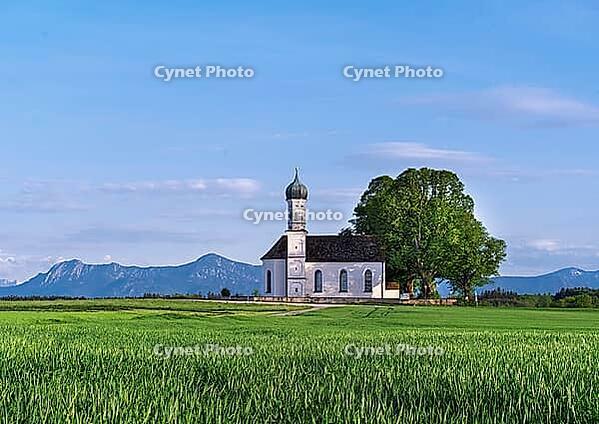 Kirche St. Andrä bei Etting, Blaues Land, Upper Bavaria, Bavaria, Germany [IBR125030505]