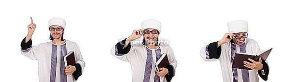 Arab man isolated on white [IBR125053187]
