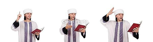Arab man isolated on white [IBR125053191]