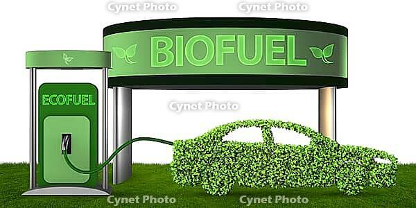 Car powered by biofuel - 3d rendering [IBR125062240]