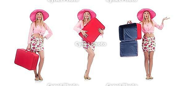 Woman preparing for travel on summer vacation [IBR125094408]