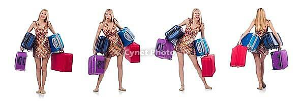 Woman preparing for travel on summer vacation [IBR125094409]