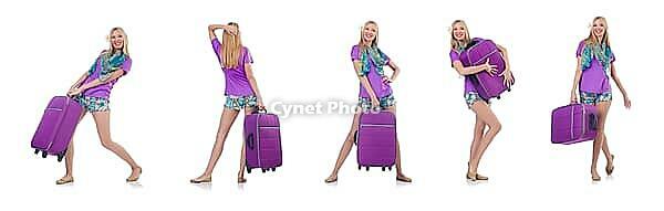Woman preparing for travel on summer vacation [IBR125094410]