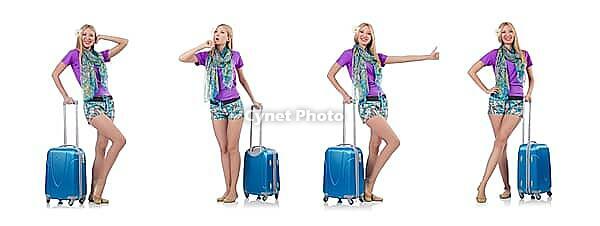 Woman preparing for travel on summer vacation [IBR125094411]