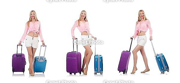 Woman preparing for travel on summer vacation [IBR125094425]