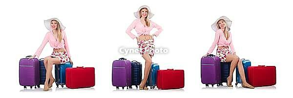 Woman preparing for travel on summer vacation [IBR125094438]