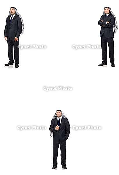 Arab businessman in suit isolated on white [IBR125117976]