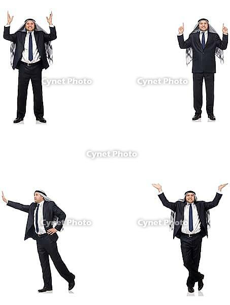 Arab businessman in suit isolated on white [IBR125117987]