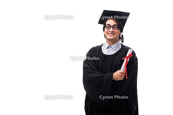 Young handsome man graduating from university [IBR125117994]
