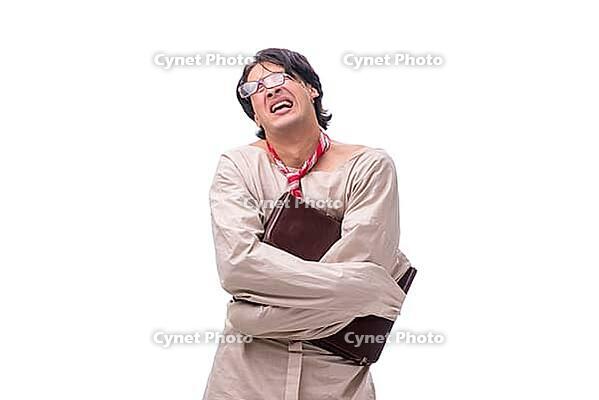 Young mad man isolated on white [IBR125118015]