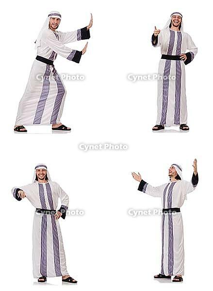 Male arab isolated on white background [IBR125118062]