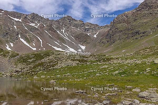 Lago Campaccio, mountain lake, Valdisotto, Sondrio, Italy [IBR125163404]