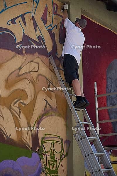 Graffiti jam event in Schwäbisch Hall, street art, urban, diversity jam, art form, sprayer, graffiti, subculture, event, Hohenlohe, Germany [IBR125164207]