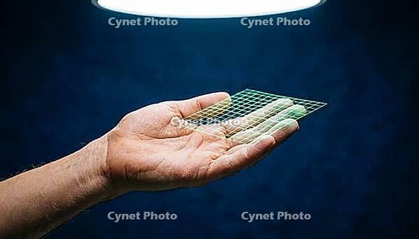 Human hand open palm floating against dark navy background, contactless biometric fingerprint scanning laser grid projected above fingertips, next-generation fingerprint capture technology concept, studio shot, AI generated [IBR125167461]