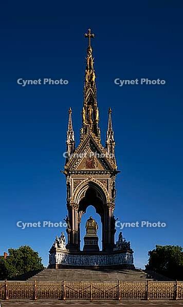 Albert Memorial Memorial, Kensington Gardens, Park, Kensington, City of Westminster, evening light, London, England, Great Britain, Great Britain [IBR125173431]