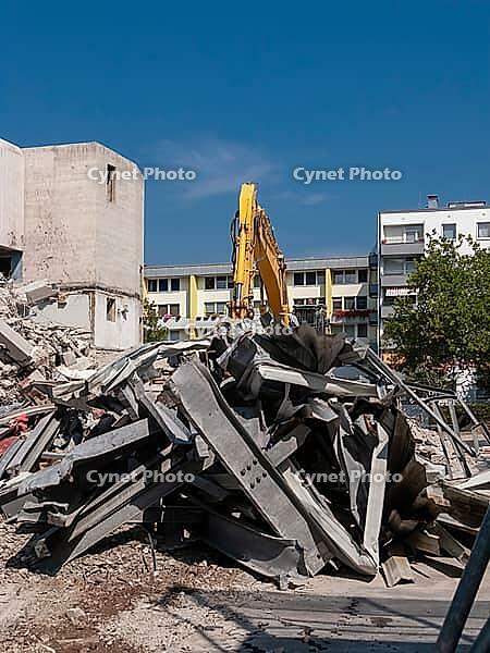 Steel girders removed from the demolition building [IBR125180345]