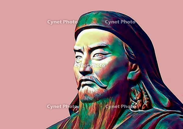 Genghis Khan, Dschingis Khan, or Chinggis Khan, born Temüjin, Temüdschin or Temüüdschin, c. 1162 – 1227, also known as Chinggis Khan, founder and first khan of the Mongol Empire, digitally edited based on a bust [IBR125183153]