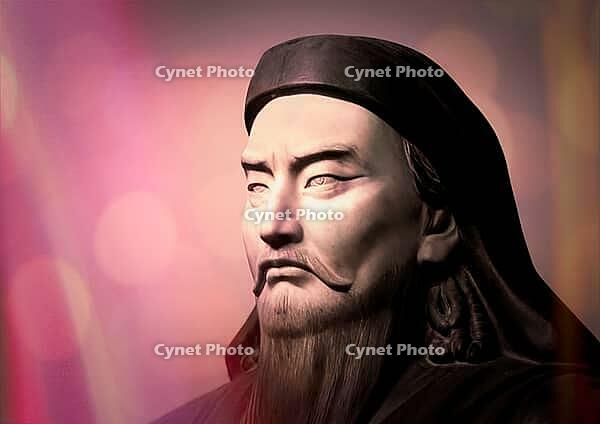 Genghis Khan, Dschingis Khan, or Chinggis Khan, born Temüjin, Temüdschin or Temüüdschin, c. 1162 – 1227, also known as Chinggis Khan, founder and first khan of the Mongol Empire, digitally edited based on a bust [IBR125183163]