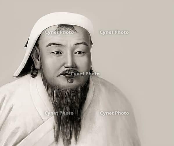 Genghis Khan, Dschingis Khan, or Chinggis Khan, born Temüjin, Temüdschin or Temüüdschin, c. 1162 – 1227, also known as Chinggis Khan, founder and first khan of the Mongol Empire, digitally edited based on a historical illustration of a 1278 portrait taken [IBR125183186]