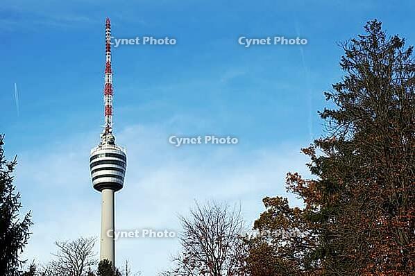 The Stuttgart TV Tower, one of the outstanding landmarks of the state capital of Baden-Württemberg. The tower was a technical revolution back then and is still impressive today with its elegance and beauty. The tower stands on a wooded hill above Stuttgar [IBR125185834]