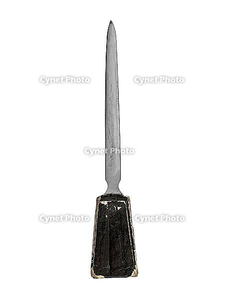 Vintage letter opener knife isolated on white, clipping path [IBR125188150]