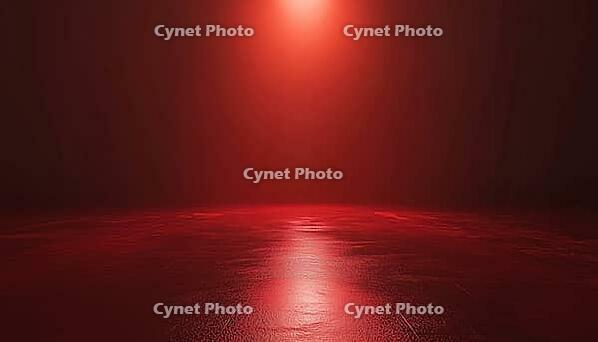 Red Ombre Effect: From Bright Center To Dark Edges With Subtle Highlight. Texture Has A Slight Roughness, AI generated [IBR125195737]