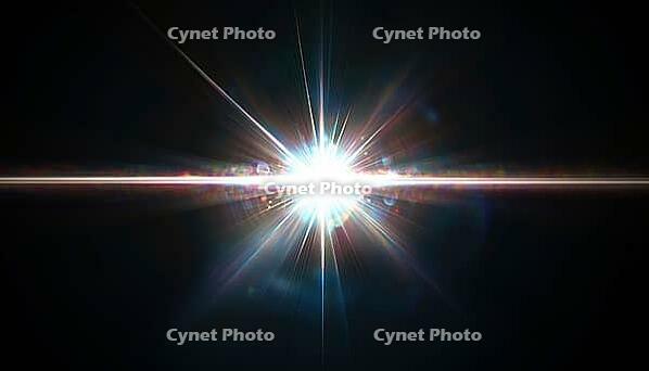 Glowing Lens Flare Light Effect On Black Background: Captivating Image Of Shimmering Rays, Overlays, And Flare For Stunning Visual Impact, AI generated [IBR125195741]