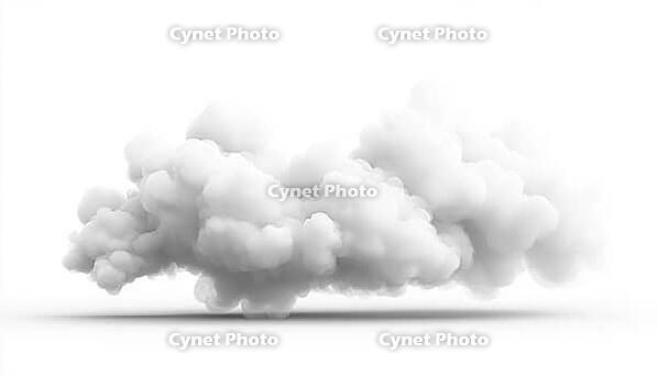 The Artistic Representation Of White Cloud, Fog, Or Smoke In Nature: Symbol Of Weather Elements And Patterns, Evoking Clouds, Fire, And Nature, AI generated [IBR125195751]