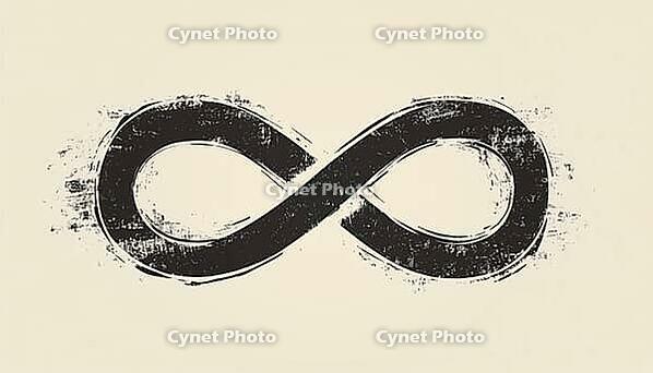 Eternal And Limitless Symbol: Black Mobius Ribbon Silhouette. Modern Grunge Brush Design For Endless Cycle Of Life. Graphic Element For Card, Logo, And Tattoo, AI generated [IBR125195752]