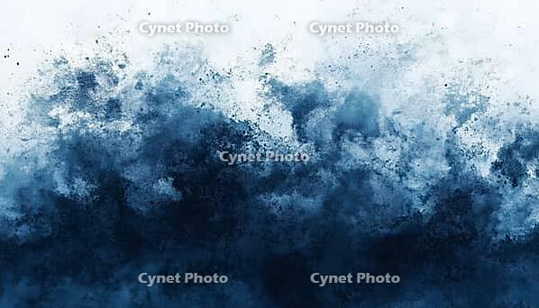 Create An Artistic Abstract Watercolor Painting In Dark Blue Grunge Style With Space For White Accents And Details. Let Your Creativity Flow!, AI generated [IBR125195761]