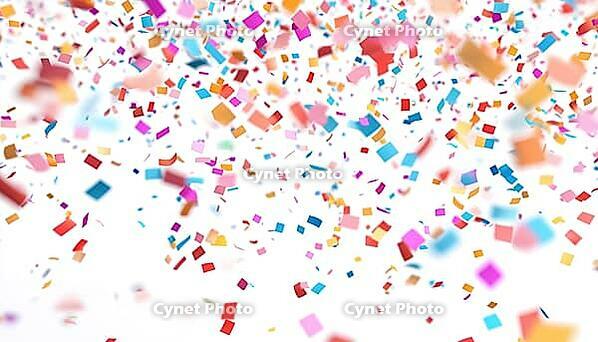 Colorful Confetti Pattern For Birthday Celebrations, Parties, And Carnivals. Abstract And Fun Graphics With Carnival Theme. Perfect For Festive Events, AI generated [IBR125195767]
