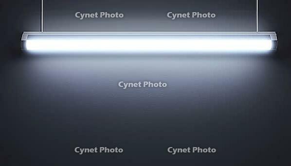 Bright Illuminated Luminescence: Realistic White Long Fluorescent Light Tube Shining On, AI generated [IBR125195770]