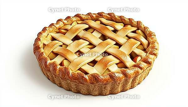 Ready-To-Eat Homemade Organic Apple Pie Dessert - A Delicious Treat Made With Fresh Ingredients And Perfect For Serving. Enjoy!, AI generated [IBR125200681]