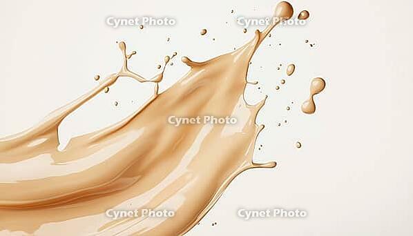 Liquid Makeup Foundation Splash: A Cosmetic Essential For Flawless Coverage And A Radiant Complexion. Enhance Your Natural Beauty With This Versatile Foundation, AI generated [IBR125200693]