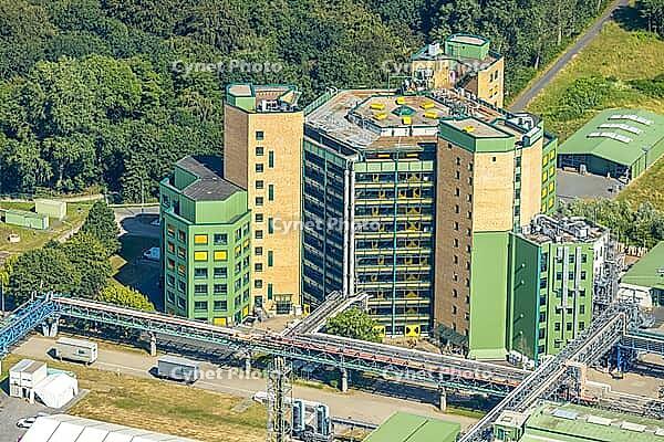 Air picture, Bayer AG, pharmaceutical company, Recyclinghof Umweltkontor Bergkamen GmbH, LANXESS Organometallics GmbH, Bergkamen, Ruhr region, North Rhine-Westphalia, Germany, aerial view, birds-eyes view, aerial photography, aerial photography, overview, [IBR113322336]