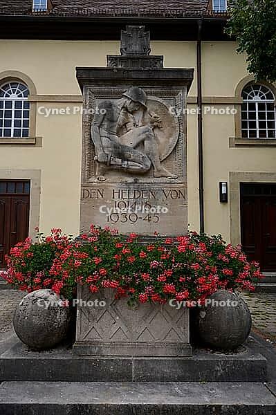 War memorial in Ilshofen, First World War, soldier, memorial, church, Hohenlohe, Germany [IBR125203239]