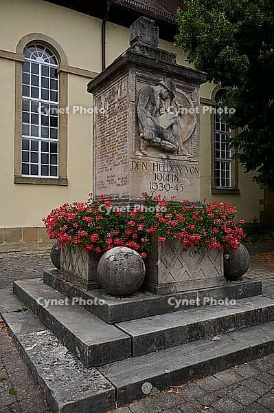 War memorial in Ilshofen, First World War, soldier, memorial, church, Hohenlohe, Germany [IBR125203240]