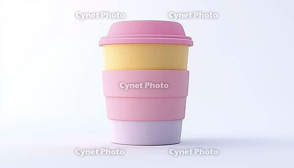 Disposable Coffee Cup For Hot And Cold Drinks: Coffee Paper Cup And Plastic Container For Juice, Tea, Cocoa, And More. Perfect For Any Beverage, AI generated [IBR125211460]