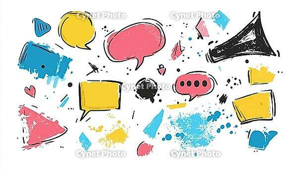 Hand Drawn Marker Simple Elements: Grunge Doodle Under, Emphasis, Speech Bubbles, Arrows And Shapes On White Background, AI generated [IBR125211503]