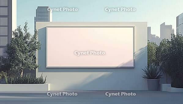 City Light Billboard On A Wall With Available Space For Your Personalized Message Or Advertisement To Make A Bold Statement. Advertise Here!, AI generated [IBR125211504]