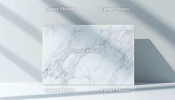 Luxury Marble White Invitation Card: Formal Premium Template For Invitations, Prestigious Gift Cards, Vouchers, Or Luxury Name Cards. Rich And Elegant Design, AI generated [IBR125211527]