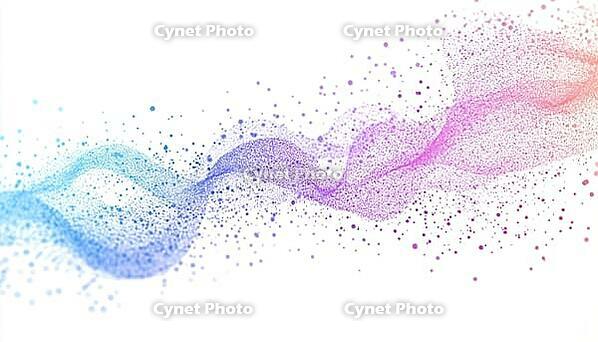 Vibrant Neon Mosaic Frame: A Stunning Design Of Particles, Dots, And Pixels In A Wave Pattern Of Interconnected Circles. Ideal For Websites And Technology, AI generated [IBR125211529]