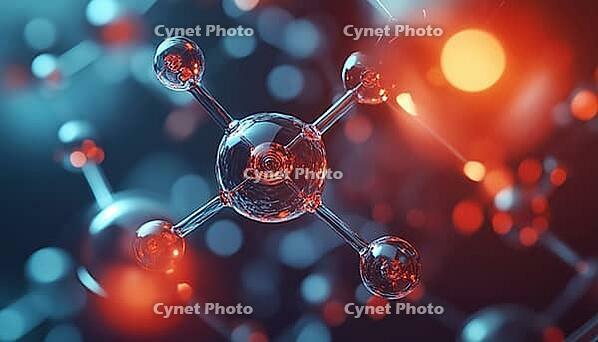 Abstract Structure Utilizing Molecules And Atoms In The Field Of Science And Medicine, AI generated [IBR125229890]