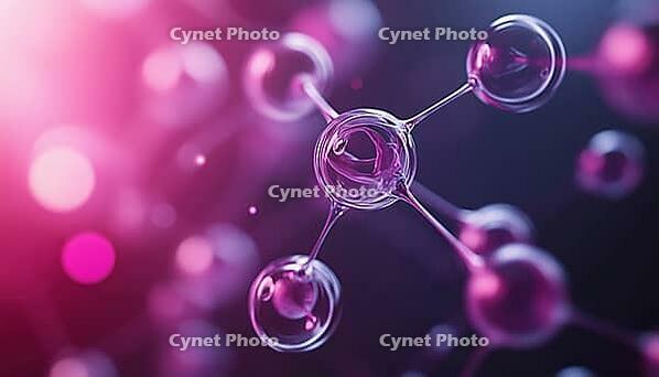 Abstract Structure For Science Or Medical With Molecule Or Atom In Focus: Exploring The Intricacies Of Science Through Molecular And Atomic Concepts, AI generated [IBR125229925]