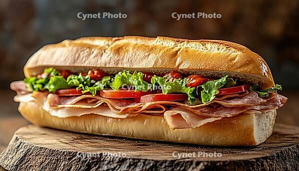 Delicious Sub Sandwiches On White And Wheat Hoagie Buns - Perfect For A Quick And Tasty Meal On The Go!, AI generated [IBR125229937]