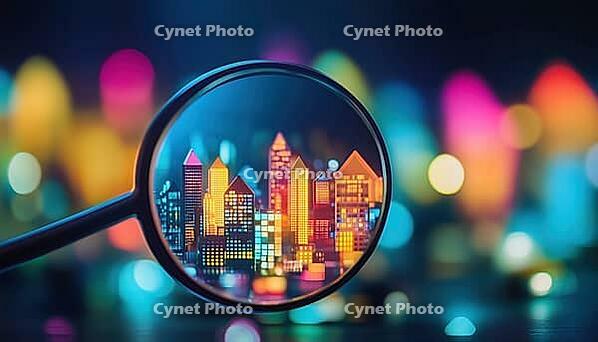 Real Estate Investment: Buying Houses With Energy Efficiency Ratings And Property Values On Virtual Screens. Searching For Homes, Land Prices, And Property Taxes In The Real Estate Market, AI generated [IBR125229950]