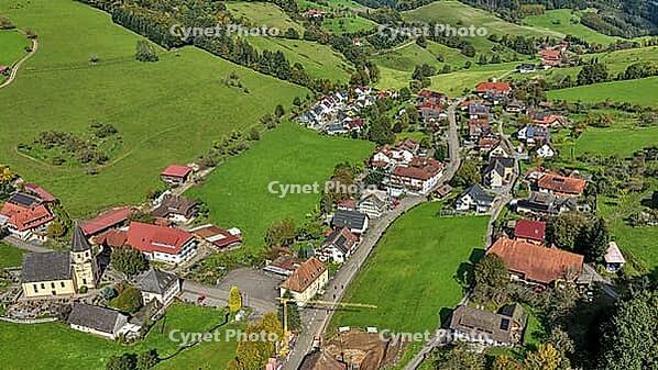 View of Prinzbach in the Black Forest, Germany, aerial view, October 2025 [IBR125261571]